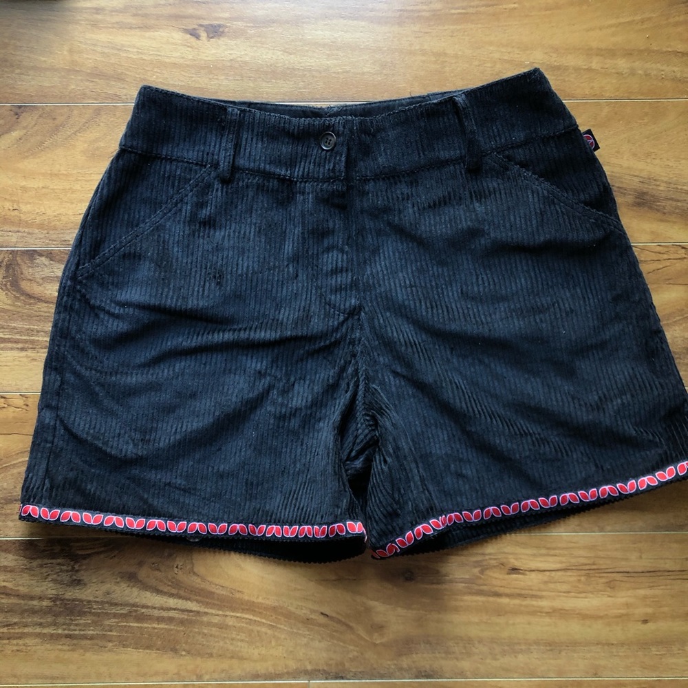 Black Courdroy Raceface Shorts NWOT